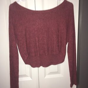 Red/ burgundy crop top